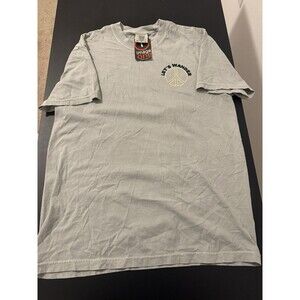 Comfort Colors Lets Wander T Shirt Medium Bay Green Peace Graphic Tee NWT